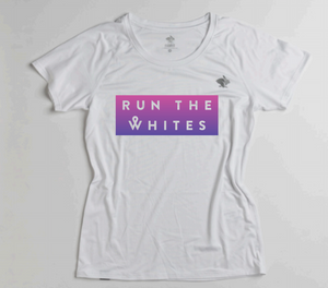 Run The Whites Women's Performance T-Shirt White Alpenglow
